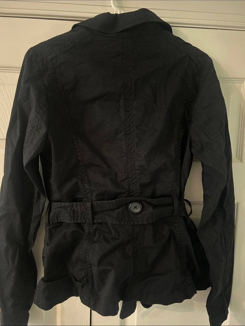 H&M Black Button-Front Women's Utility Jacket - Picture 6 of 7